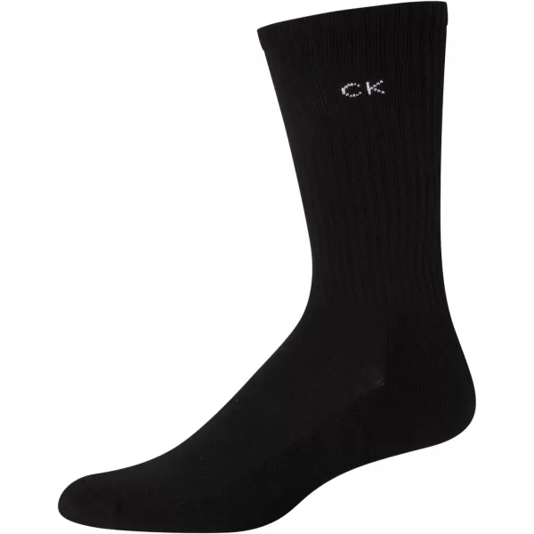 imageCalvin Klein Mens Crew Socks  12 Pack Performance Cushioned Comfort MidCalf Socks  Athletic Socks for Men Sizes 712Black