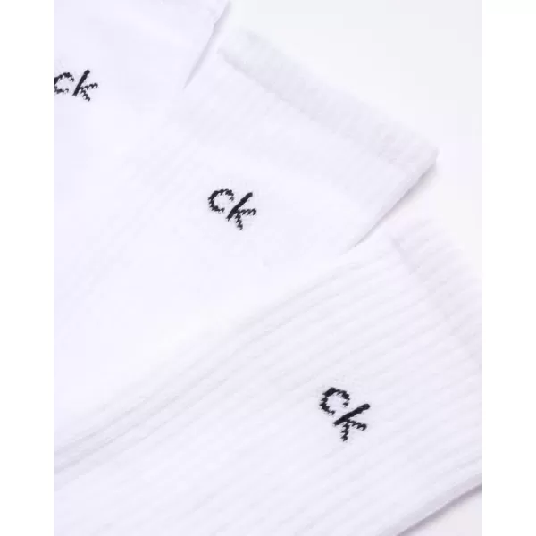 imageCalvin Klein Mens Crew Socks  12 Pack Performance Cushioned Comfort MidCalf Socks  Athletic Socks for Men Sizes 712White