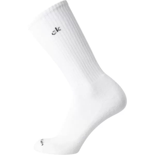 imageCalvin Klein Mens Crew Socks  12 Pack Performance Cushioned Comfort MidCalf Socks  Athletic Socks for Men Sizes 712White