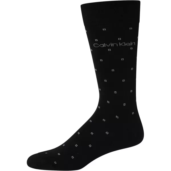 imageCalvin Klein Mens Dress Socks  6 Pairs Classic Comfort Stay Up Cuff Mixed Pattern Socks  Dress Socks for Men 712 Size 712 Black Assorted