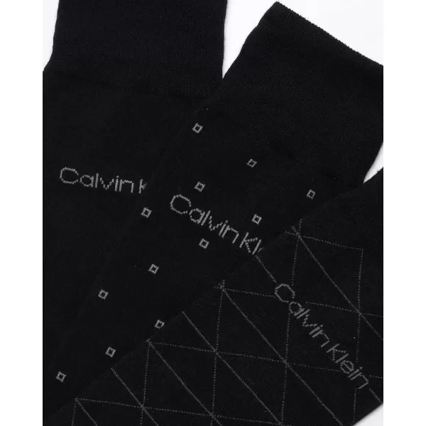 imageCalvin Klein Mens Dress Socks  6 Pairs Classic Comfort Stay Up Cuff Mixed Pattern Socks  Dress Socks for Men 712 Size 712 Black Assorted