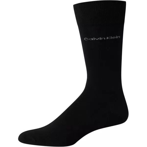 imageCalvin Klein Mens Dress Socks  Lightweight Cotton Blend Crew Socks 8 PairsBlack Assorted