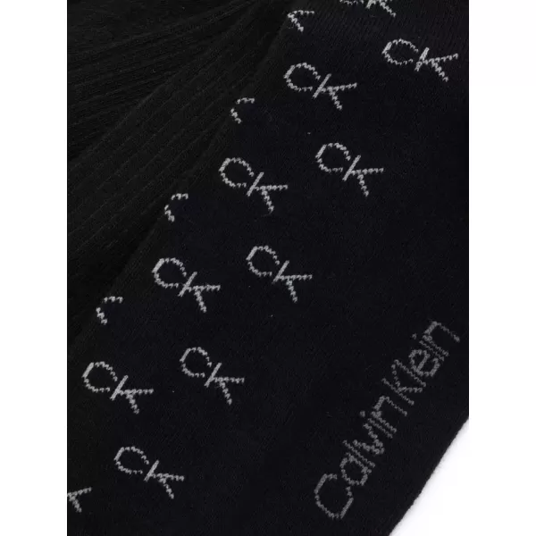 imageCalvin Klein Mens Dress Socks  Lightweight Cotton Blend Crew Socks 8 PairsBlack Logo