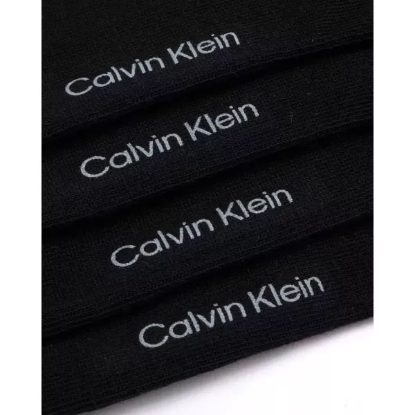 imageCalvin Klein Mens Dress Socks  Lightweight Cotton Blend Crew Socks 8 PairsBlack Texture