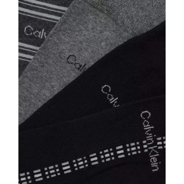 imageCalvin Klein Mens Dress Socks  Lightweight Cotton Blend Crew Socks 8 PairsBlackGrey Multi