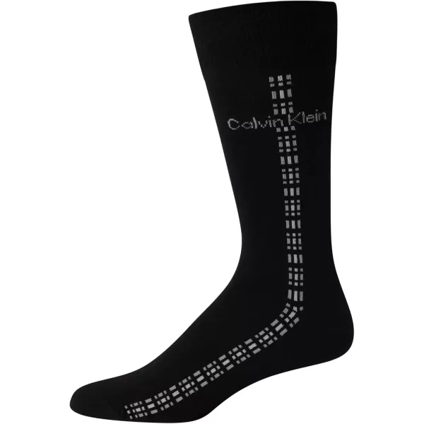 imageCalvin Klein Mens Dress Socks  Lightweight Cotton Blend Crew Socks 8 PairsBlackGrey Multi
