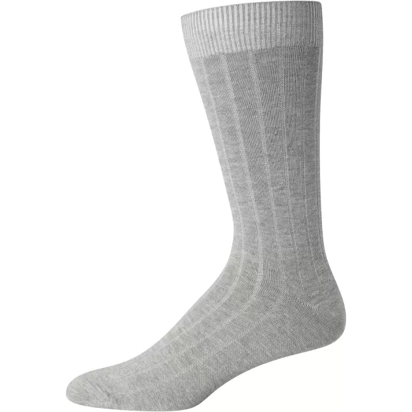 imageCalvin Klein Mens Dress Socks  Lightweight Cotton Blend Crew Socks 8 PairsGrey Heather Solid