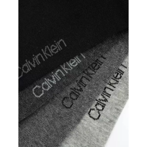 imageCalvin Klein Mens Dress Socks  Lightweight Cotton Blend Crew Socks 8 PairsGrey Solid