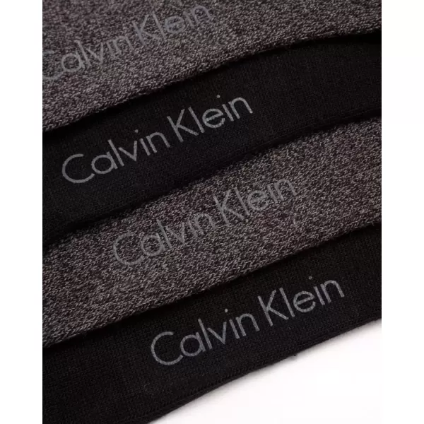 imageCalvin Klein Mens Dress Socks  Lightweight Cotton Blend Crew Socks 8 PairsGreyBlack