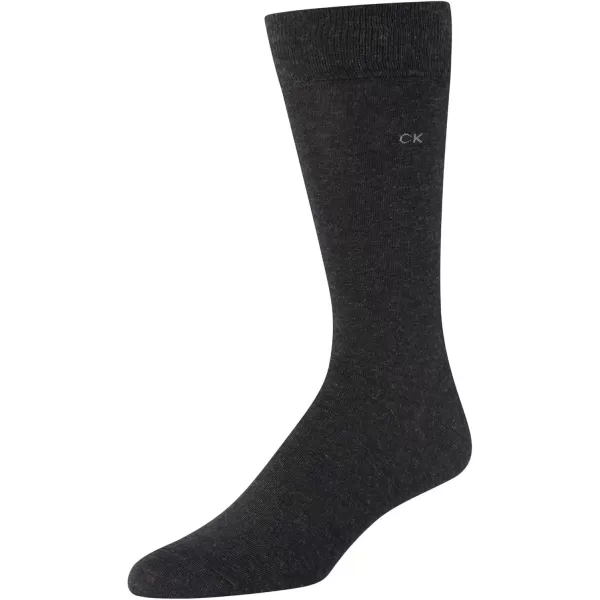 imageCalvin Klein Mens Dress Socks  Lightweight Cotton Blend Crew Socks 8 PairsGreynavy