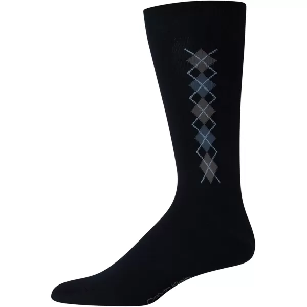 imageCalvin Klein Mens Dress Socks  Lightweight Cotton Blend Crew Socks 8 PairsNavy Argyle