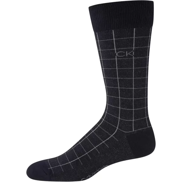 imageCalvin Klein Mens Dress Socks  Lightweight Cotton Blend Crew Socks 8 PairsNavyTan Assorted