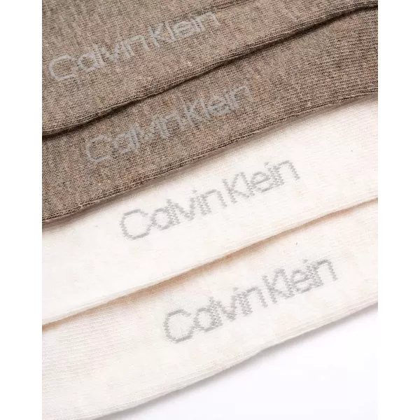 imageCalvin Klein Mens Dress Socks  Lightweight Cotton Blend Crew Socks 8 PairsTan Argyle