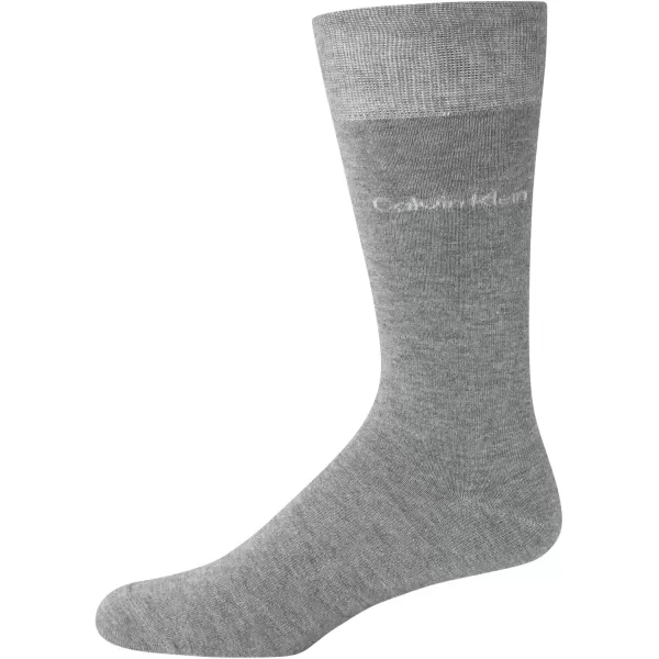 imageCalvin Klein Mens Dress Socks  Lightweight Cotton Blend Crew Socks 8 PairsTealGreyBlue