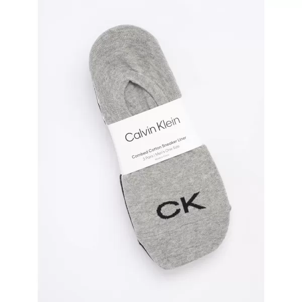 imageCalvin Klein Mens Socks  No Show Sneaker Liner Socks 3 PairsAssorted  Low