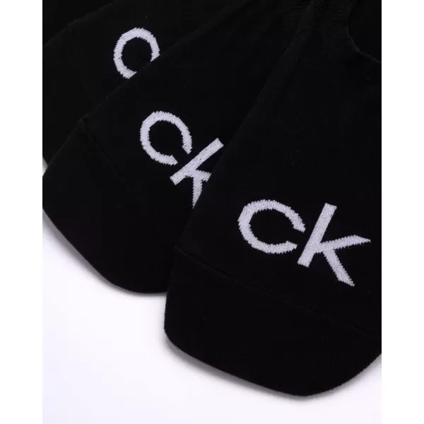 imageCalvin Klein Mens Socks  No Show Sneaker Liner Socks 3 PairsBlack