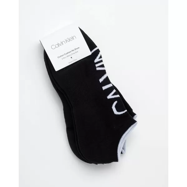 imageCalvin Klein Mens Socks  No Show Sneaker Liner Socks 3 PairsBlack Assorted