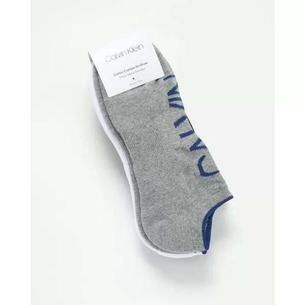 imageCalvin Klein Mens Socks  No Show Sneaker Liner Socks 3 PairsBlackWhiteGrey