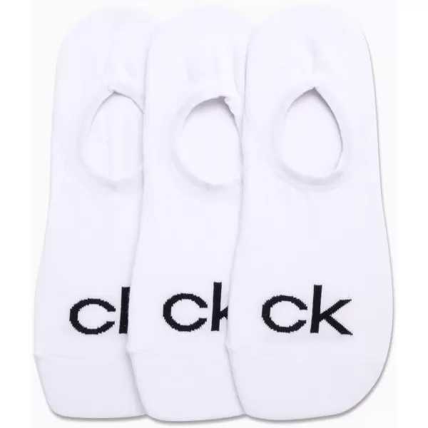 imageCalvin Klein Mens Socks  No Show Sneaker Liner Socks 3 PairsWhite  Low