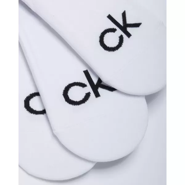 imageCalvin Klein Mens Socks  No Show Sneaker Liner Socks 3 PairsWhite  Low