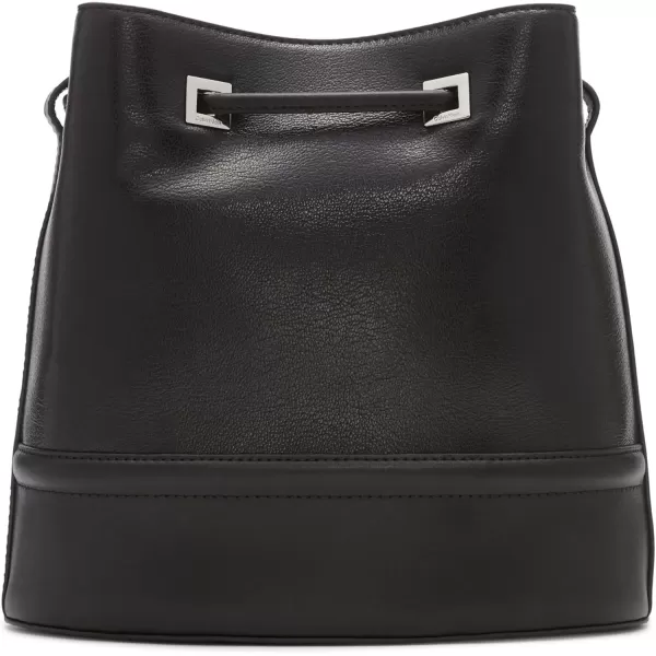 imageCalvin Klein Womens Ash Crossbody Bag  Vegan Leather Monogram 2 PocketsBlackSilver