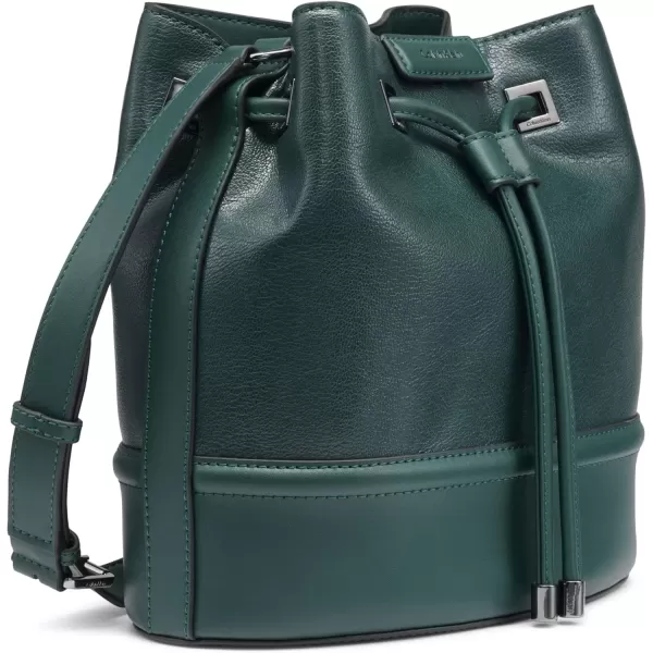 imageCalvin Klein Womens Ash Crossbody Bag  Vegan Leather Monogram 2 PocketsDeep Forest