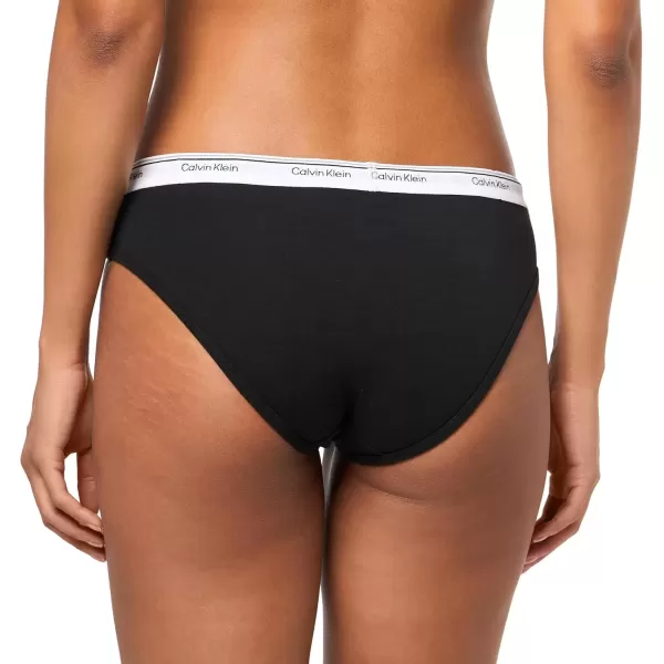 imageCalvin Klein Womens Balance Cotton Stretch Bikini Panties 3 PackBlack White Grey Heather