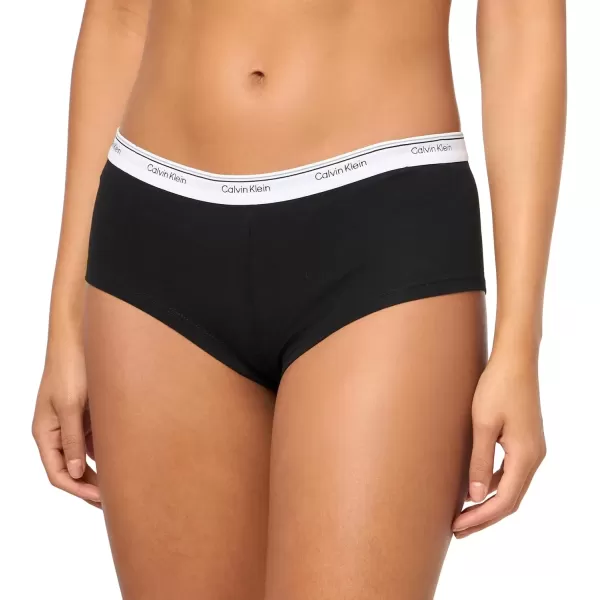 imageCalvin Klein Womens Balance Cotton Stretch Boyshort Panties 3 PackBlack White Grey Heather