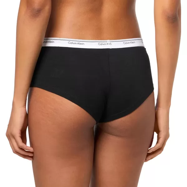 imageCalvin Klein Womens Balance Cotton Stretch Boyshort Panties 3 PackBlack White Grey Heather