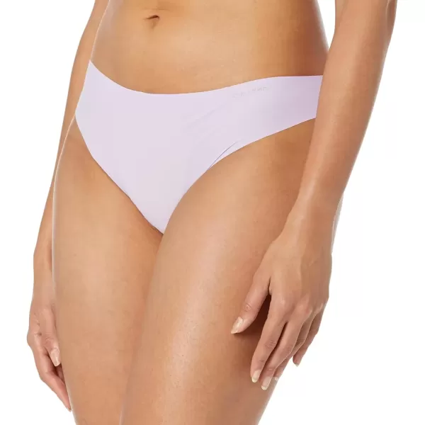 imageCalvin Klein Womens Invisibles Seamless Thong Panties 5 PackAmaranthDapple GrayPastel LilacRabbitVanilla Ice