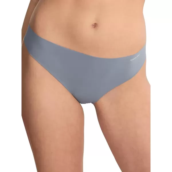 imageCalvin Klein Womens Invisibles Seamless Thong PantyFlint Stone