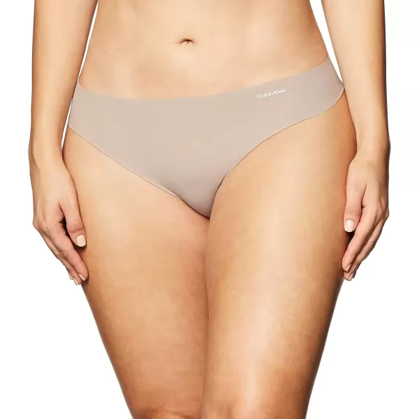 imageCalvin Klein Womens Invisibles Seamless Thong PantyGrey Heather