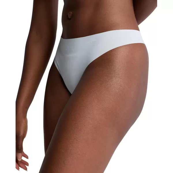 imageCalvin Klein Womens Invisibles Seamless Thong PantyPlein Air W Ivory Logo