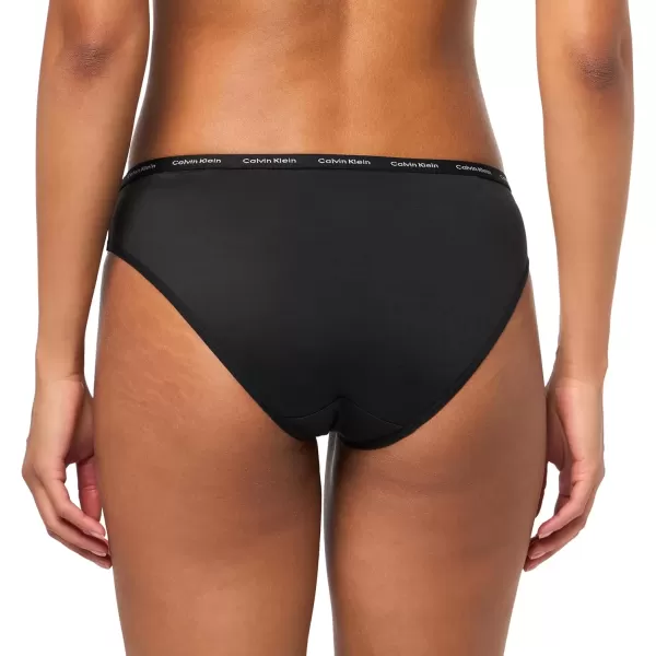 imageCalvin Klein Womens Luxe Comfort Micro Stretch Bikini Panties 3 PackBlack Syrah  Subdued