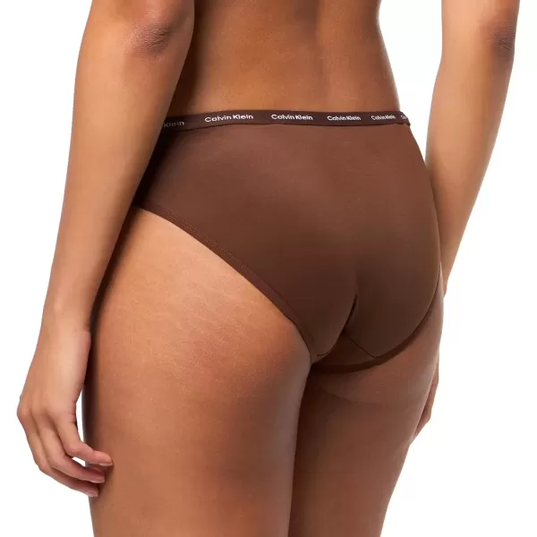 imageCalvin Klein Womens Luxe Comfort Micro Stretch Bikini Panties 3 PackUmber  Cedar  Sandalwood