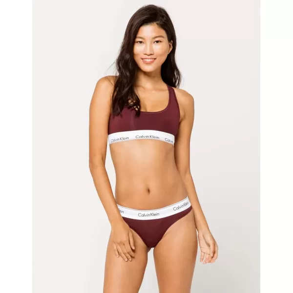 imageCalvin Klein Womens Modern Cotton ThongPantyMaroon