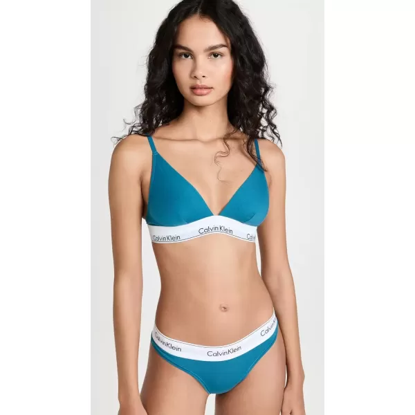 imageCalvin Klein Womens Modern Cotton ThongPantyTapestry Teal