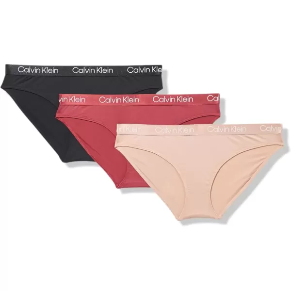 imageCalvin Klein Womens Motive Micro Stretch Multipack Bikini PantyBlackCedarSyrah