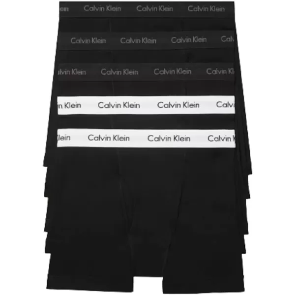 imageCalvin Klein Mens Cotton Classics 5Pack Boxer Brief3 Black Bodies W  Black Wb  2 Black Bodies W  White Wb