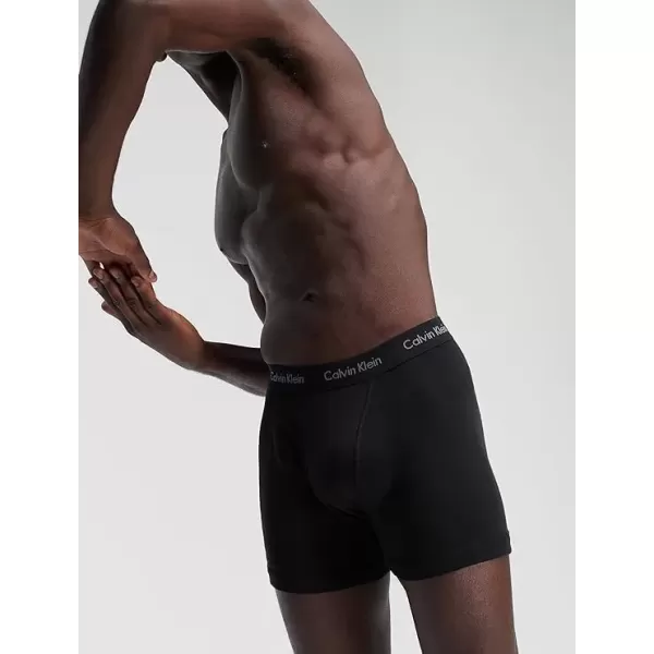 imageCalvin Klein Mens Cotton Classics 5Pack Boxer BriefBlack Bodies W Colored Wbs