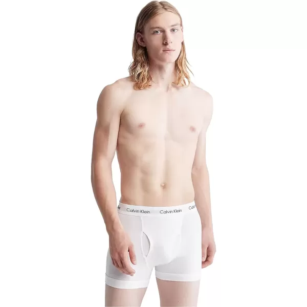 imageCalvin Klein Mens Cotton Classics 5Pack TrunkWhite W Natural Gray  Grey Heather  White  Night Sky  Ponderosa Pine