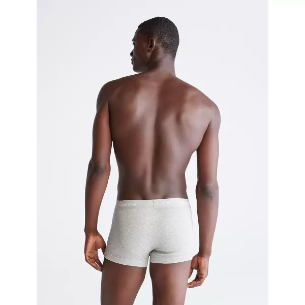 imageCalvin Klein Mens Cotton Classics 7Pack Trunk3 Black  2 Grey Heather  2 White