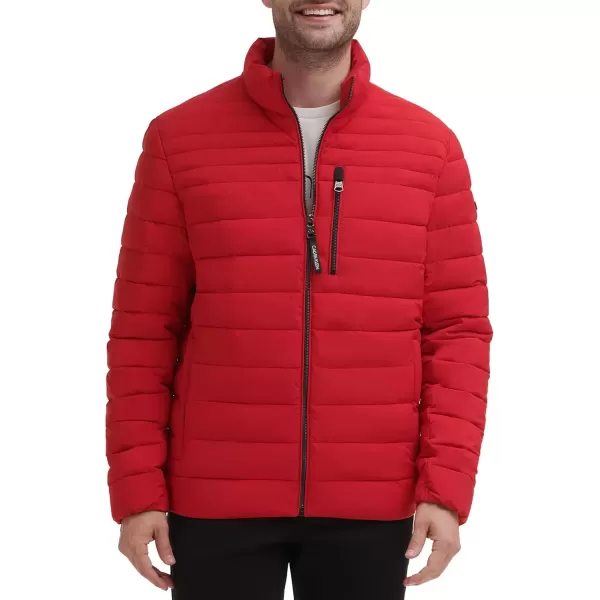 imageCalvin Klein Mens Full Zip Down Puffer CoatPackable Deep Red