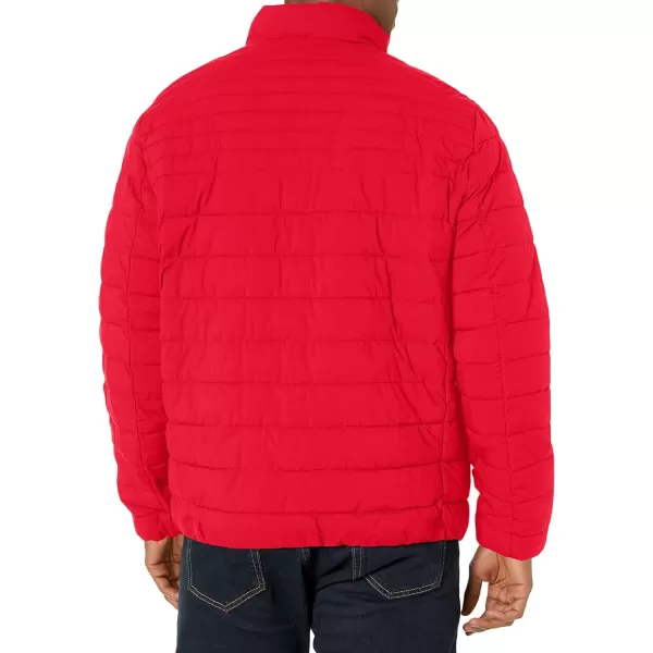 imageCalvin Klein Mens Full Zip Down Puffer CoatPackable Deep Red