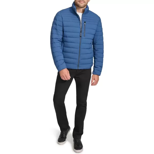 imageCalvin Klein Mens Full Zip Down Puffer CoatPackable Denim Blue