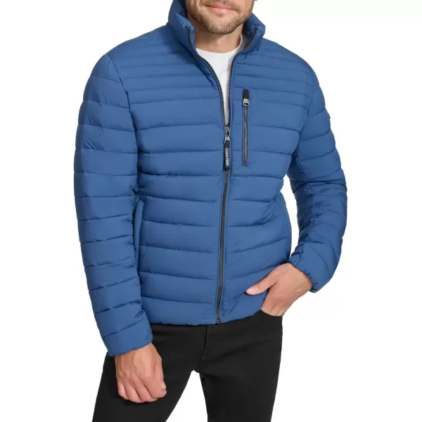 imageCalvin Klein Mens Full Zip Down Puffer CoatPackable Denim Blue