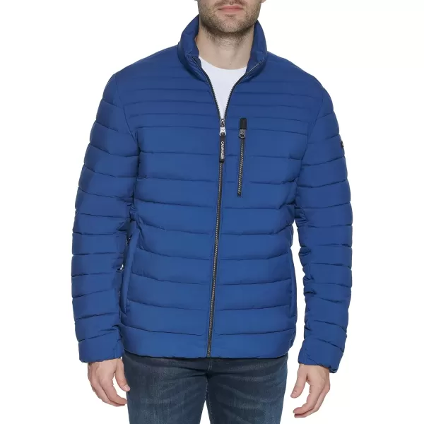 imageCalvin Klein Mens Full Zip Down Puffer CoatPackable Denim Blue