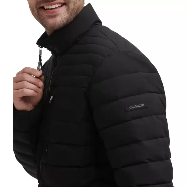 imageCalvin Klein Mens Full Zip Down Puffer CoatPackable Ebony