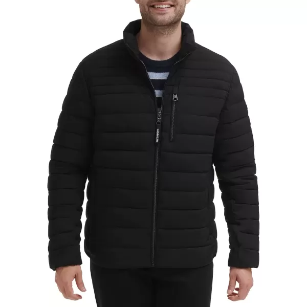 imageCalvin Klein Mens Full Zip Down Puffer CoatPackable Ebony