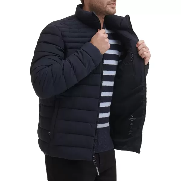 imageCalvin Klein Mens Full Zip Down Puffer CoatPackable True Navy
